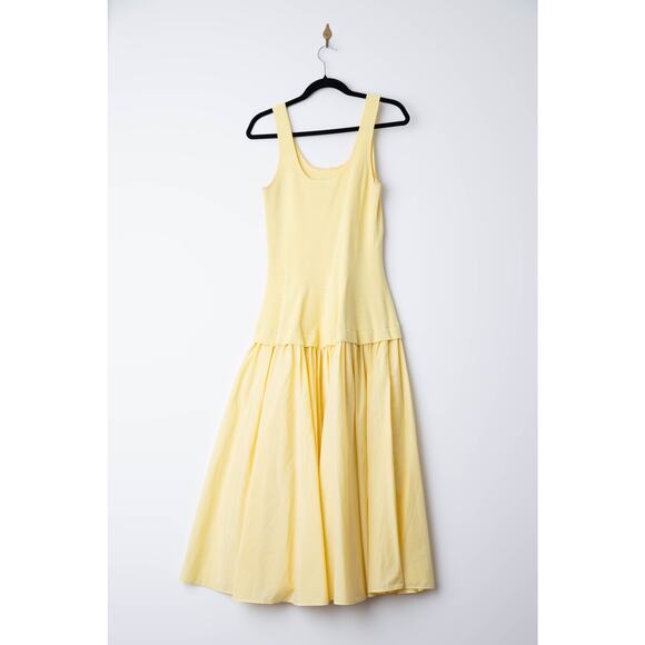 SIMKHAI Silas Knit Yellow Midi  Dress - Picture 5 of 9